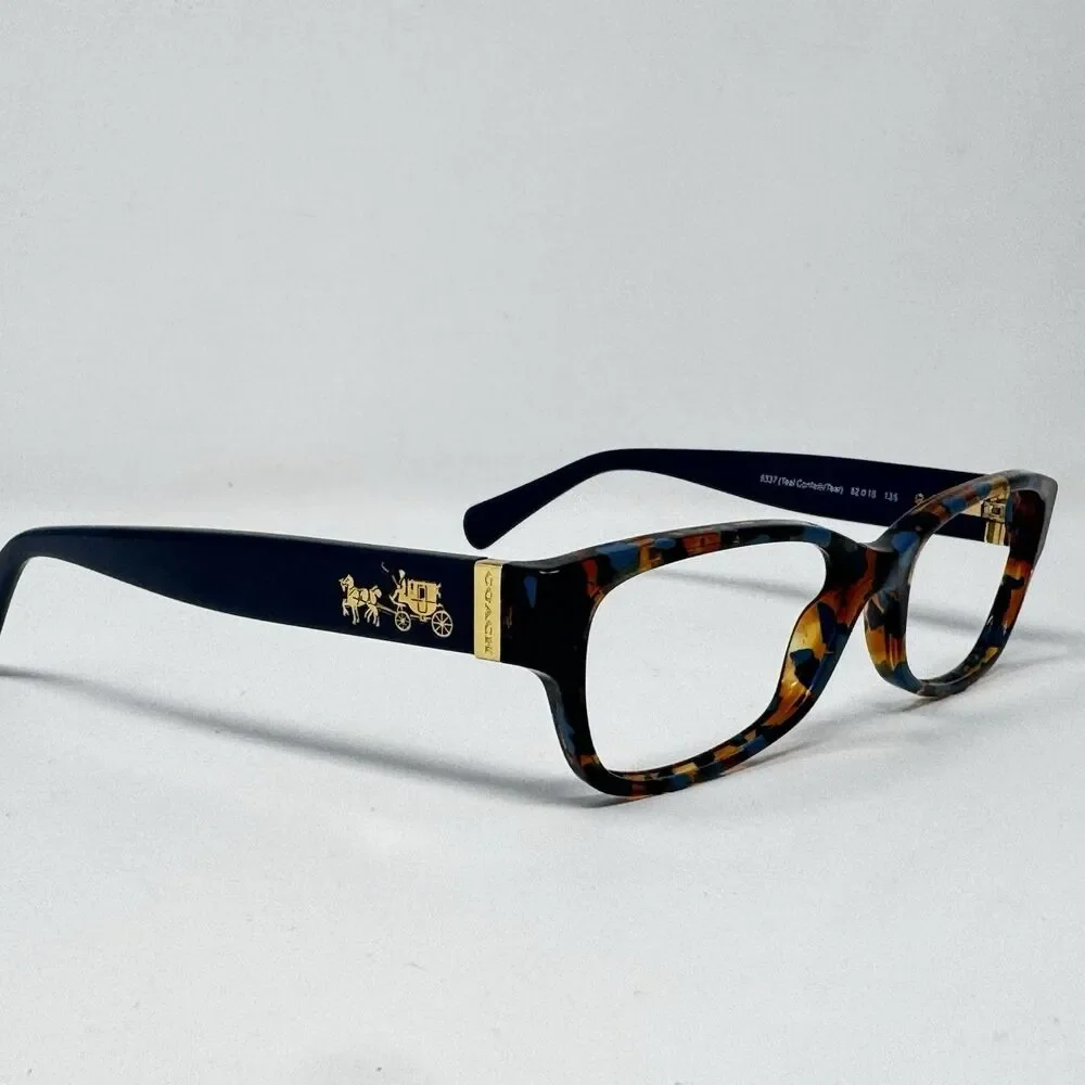 Coach HC6078 5337 Teal Confetti Eyeglass Frames 52-16-135